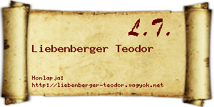 Liebenberger Teodor névjegykártya